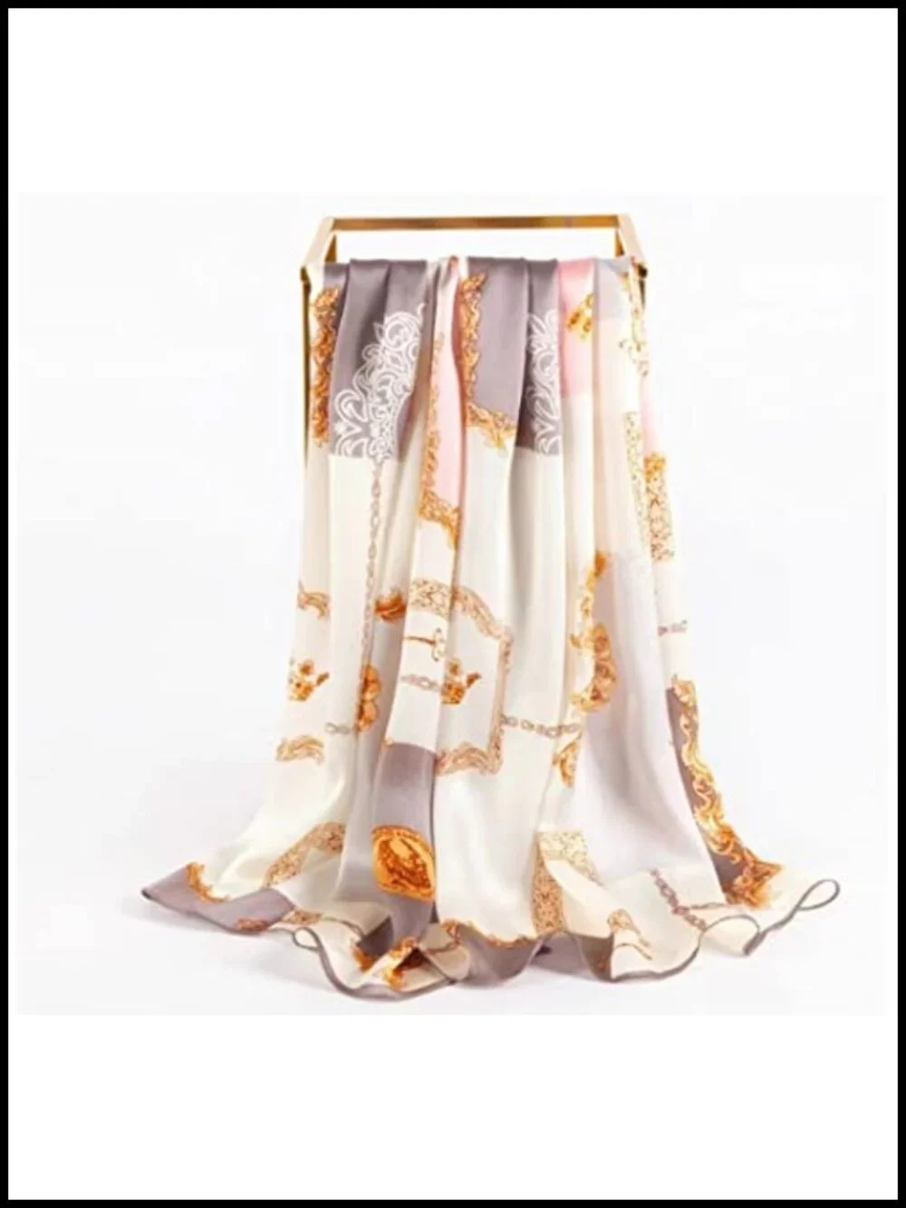 100% Silk Long Oblong Scarf Shawl Wrap for Women Gift Packed